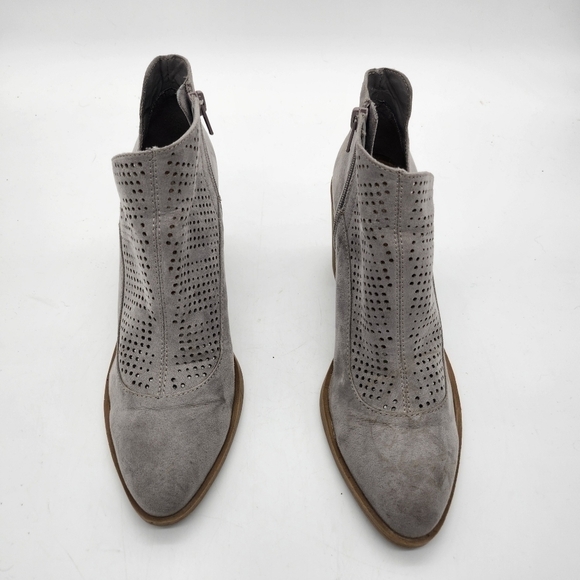 Dolce Vita Suede Ankle Bootie Heels Size 8.5M Shoes Grey - Picture 13 of 15